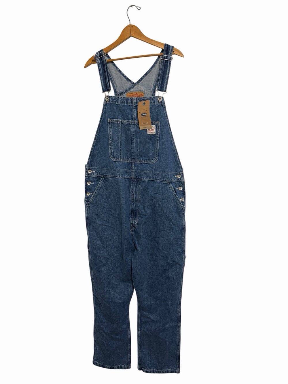 NWT Levi’s Overalls Men’s XL Relaxed Loose Pockets Medium Wash Denim